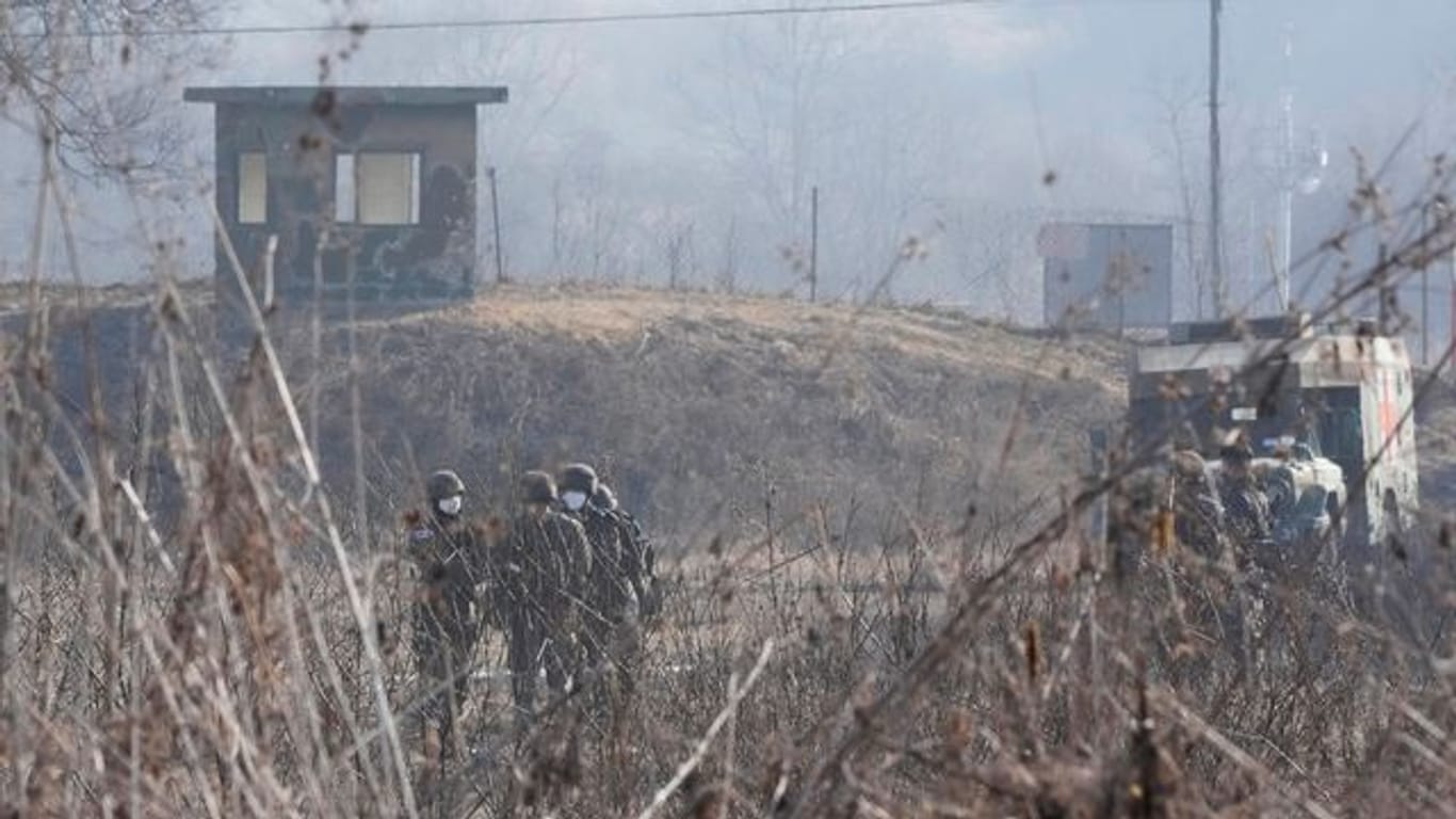 Soldaten der südkoreanischen Armee in Paju, nahe der Grenze zu Nordkorea.