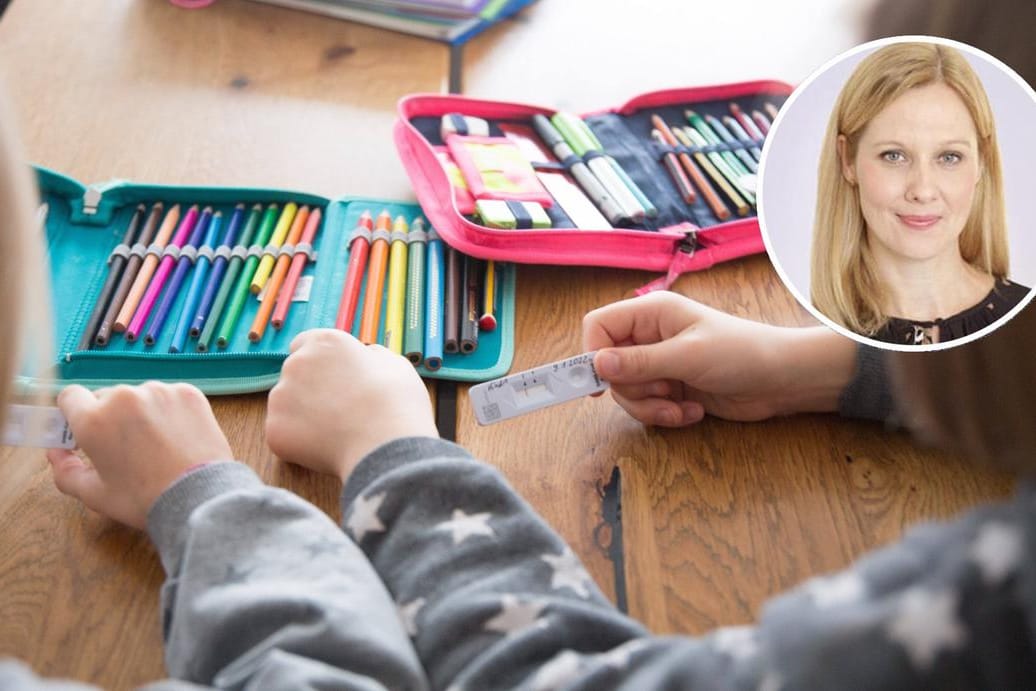 Schulkinder machen einen Corona-Test: Die Regierenden müssen unsere Kinder hassen, glaubt Nicole Diekmann.