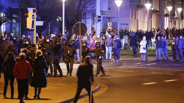 Demonstration gegen Corona-Maßnahmen in Gera