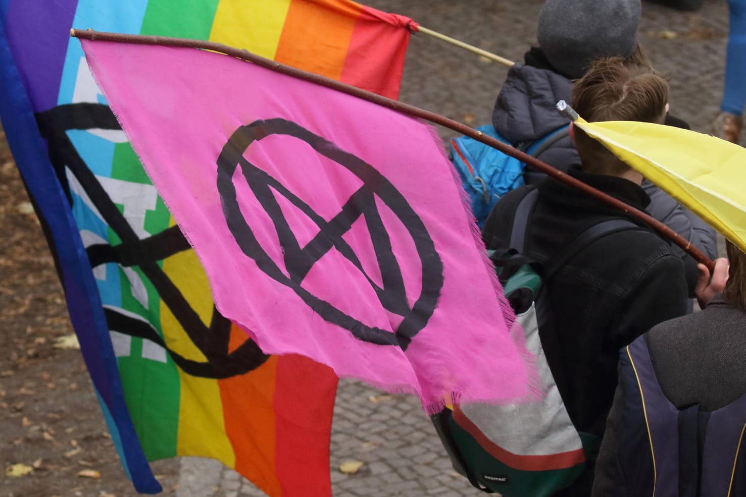 Aktivisten von "Extinction Rebellion" auf einer Klima-Demo in Berlin: "Das Einzige, was mir blieb, war meine Mund-Nasen-Maske." (Symbolfoto)