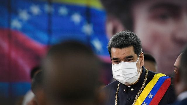 Venezuelas Präsident Nicolas Maduro bei einer Zeremonie am Obersten Gerichtshof.