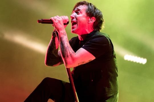 Benjamin Kowalewicz, Sänger der Band Billy Talent, steht auf dem Hurricane Festival 2018.