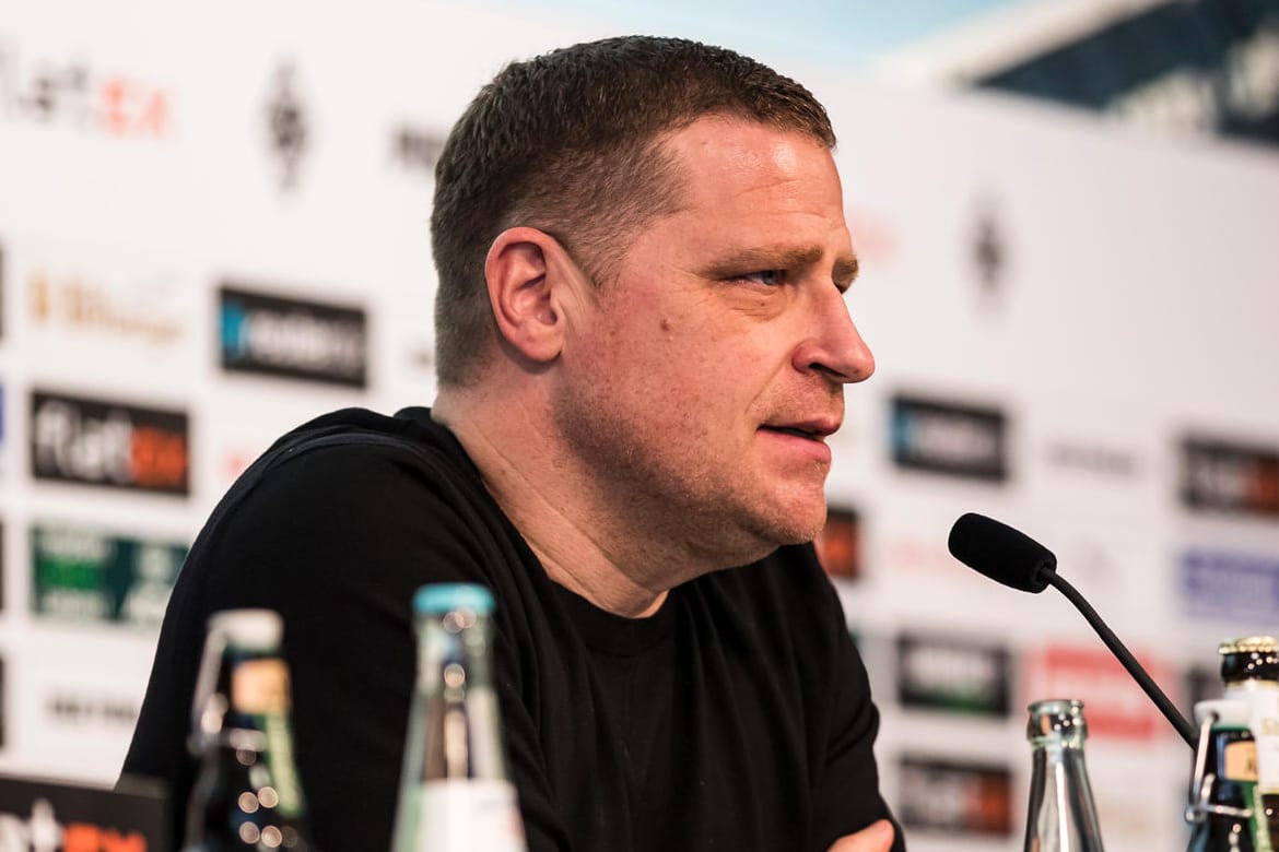 Emotional: Max Eberl bei seiner Abschieds-Pressekonferenz.