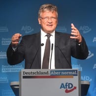 Jörg Meuthen bei der Wahlparty der AfD nach der Bundestagswahl 2021 (Archivbild): Der AfD-Vorsitzende verlässt die Partei.
