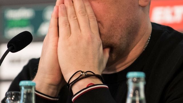 Max Eberl zeigte sich bei seinen Rücktritt sehr bewegt. Max Eberl zeigte sich bei seinen Rücktritt sehr bewegt.