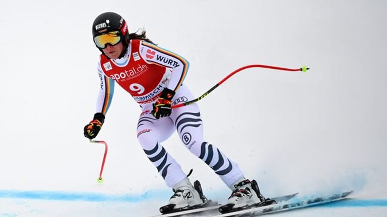 Ski-Ass Kira Weidle kam in Garmisch-Partenkirchen mit 0,82 Sekunden Rückstand auf die Siegerin Corinne Suter auf Rang vier.