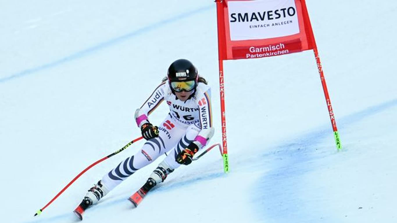 Skirennfahrerin Kira Weidle kam beim Heim-Weltcup in Garmisch-Partenkirchen beim Super-G nur auf Rang 20.