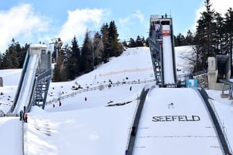 Blick auf die Schanze in Seefeld.