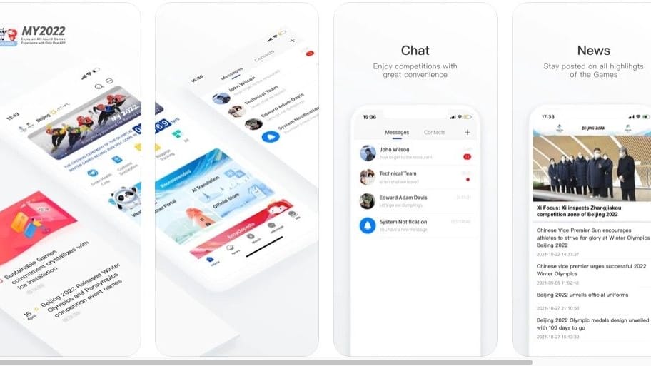Die MY2022: Die obligatorische App für Olympiateilnehmer in China spioniert ihre Nutzer offenbar aus.
