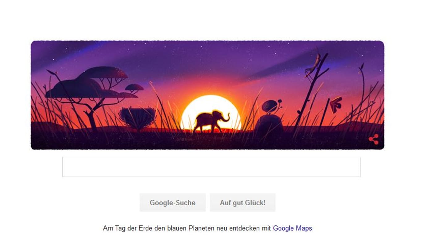 Google ehrt den Earth Day in einem Google Doodle
