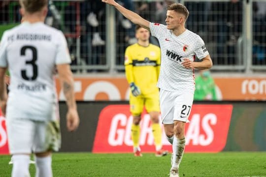 Augsburgs Alfred Finnbogason traf beim Sieg gegen Stuttgart zum Endstand.