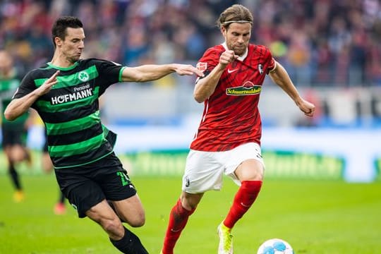 Fürths Nick Viergever (l) wird den Kleeblättern mehrere Wochen fehlen.