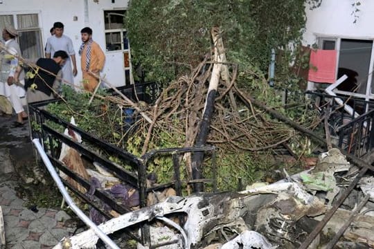 Die Schäden am Haus der Familie Ahmadi nach einem US-Drohnenangriff in Kabul, Afghanistan.