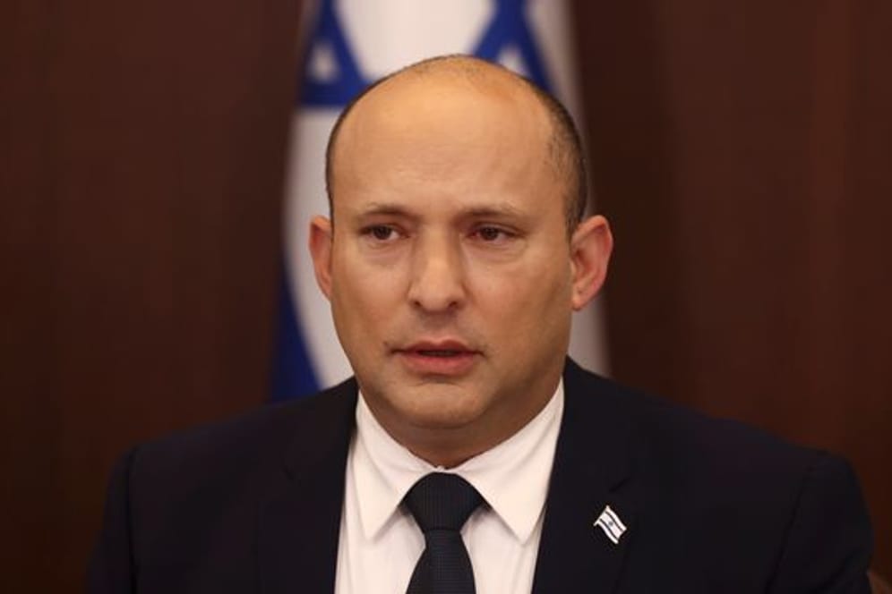 Israels Regierungschef Naftali Bennett während einer Kabinettssitzung.