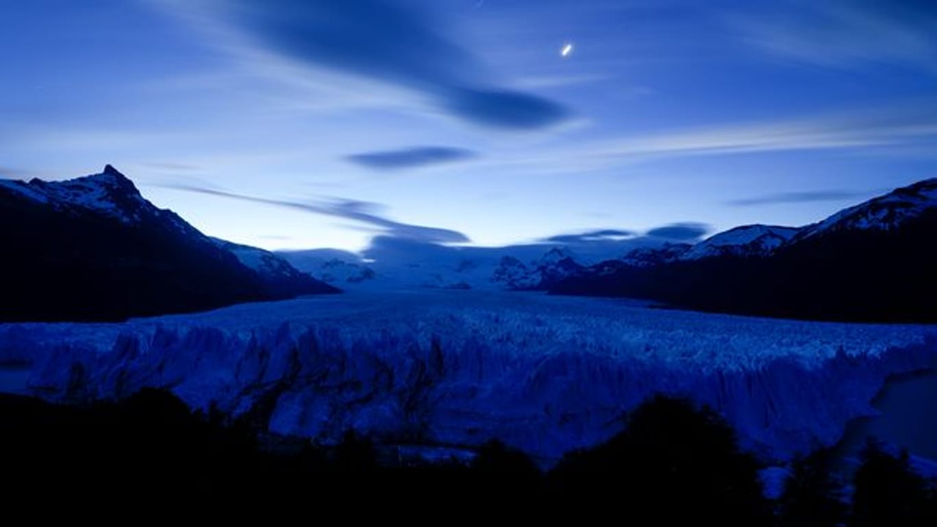 Der Perito-Moreno-Gletscher im Los-Glaciares-Nationalpark in Argentinien in der Nähe von El Calafate.