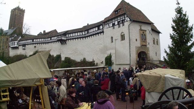 Weihnachtsmarkt auf der Wartburg - vor 20 Jahren.