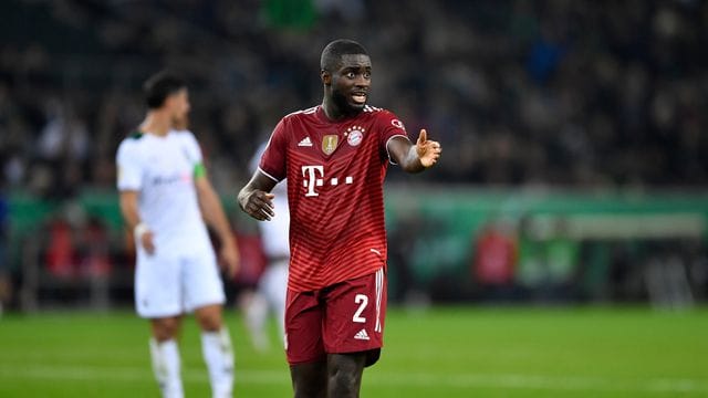 Schied mit dem FC Bayern München in Mönchengladbach im DFB-Pokal aus: Dayot Upamecano. Schied mit dem FC Bayern München in Mönchengladbach im DFB-Pokal aus: Dayot Upamecano.
