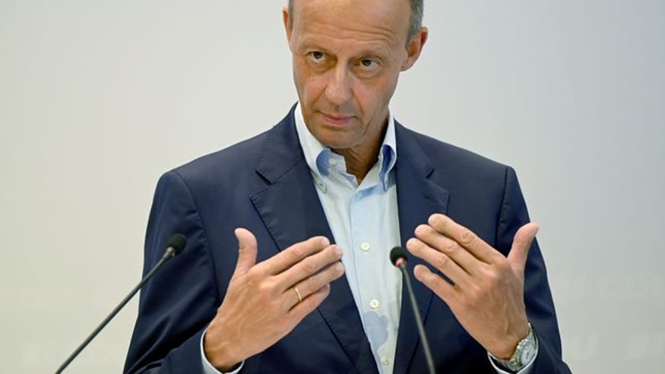 Friedrich Merz Mitte September bei einer Pressekonferenz in Stuttgart.