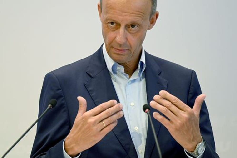Friedrich Merz Mitte September bei einer Pressekonferenz in Stuttgart.