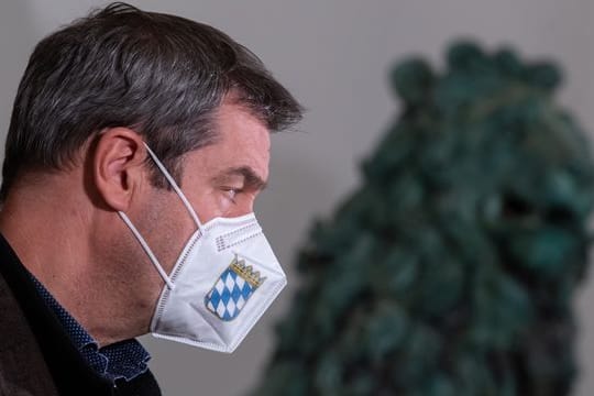 Bayerns Ministerpräsident Markus Söder am Sonntag in München.