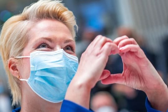 Die wiedergewählte Ministerpräsidentin von Mecklenburg-Vorpommern: Manuela Schwesig.