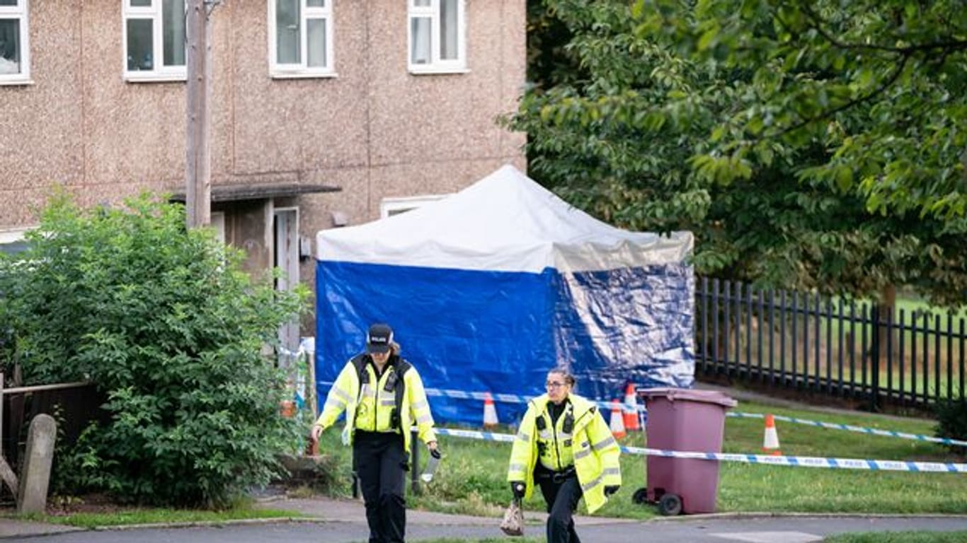 Der Tatort in Chandos Crescent in Killamarsh, in der Nähe von Sheffield, wo am 19.