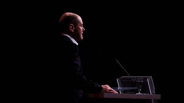 Olaf Scholz am Sonntag beim Berliner SPD-Landesparteitag.