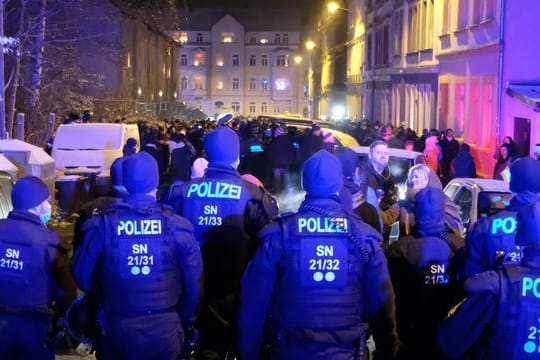 Auch hier in Freiberg kam es zu Protesten gegen die Corona-Maßnahmen der Regierung.