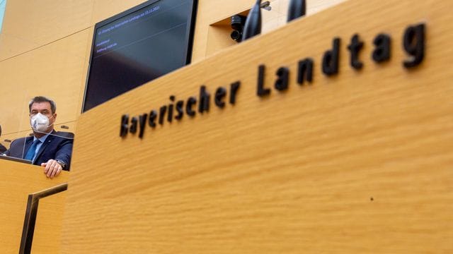 Ministerpräsident Markus Söder (CSU) im bayerischen Landtag.