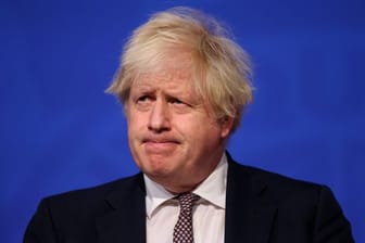 Boris Johnson, Premierminister von Großbritannien, spricht während einer Pressekonferenz.