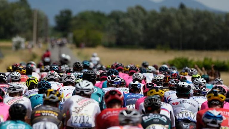 Das Fahrerfeld bei der diesjährigen Tour de France in Aktion.