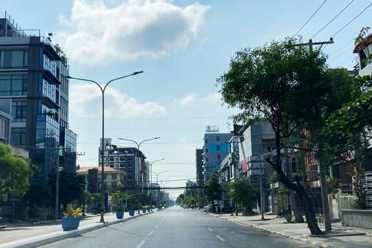 Eine leere Straße in Mandalay während eines landesweiten "stillen Streiks" gegen die Militärjunta in der vergangenen Woche.