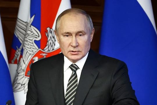 Kreml-Chef Putin bei einer Sitzung des russischen Verteidigungsministeriums.