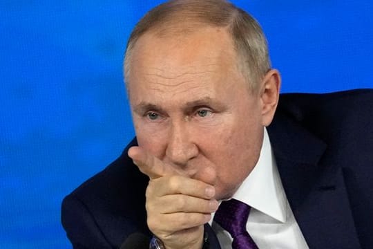 Kremlchef Putin während seiner jährlichen Pressekonferenz.