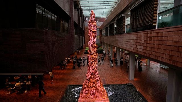 Die "Säule der Schande"-Statue, ein Denkmal für die Opfer des Tiananmen-Massakers von 1989, wurde abgebaut.