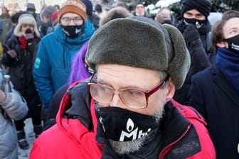 "Memorial kann nicht verboten werden": Protest von Unterstützern der Menschenrechtsorganisation in Moskau.
