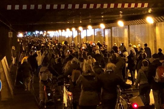 Teilnehmende von Protesten gegen die Coronamaßnahmen in Nürnberg.