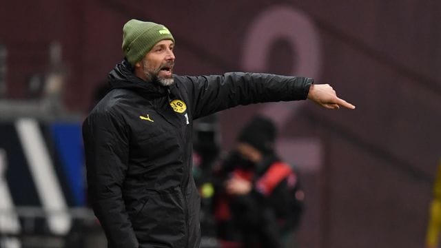 Dortmunds Cheftrainer Marco Rose nimmt die Kritik an Stürmer Erling Braut Haaland gelassen. Dortmunds Cheftrainer Marco Rose nimmt die Kritik an Stürmer Erling Braut Haaland gelassen.