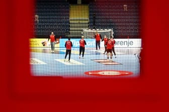 Das Training der deutschen Handballer in der Ondrej Nepela Arena hat auf freiwilliger Basis stattgefunden.