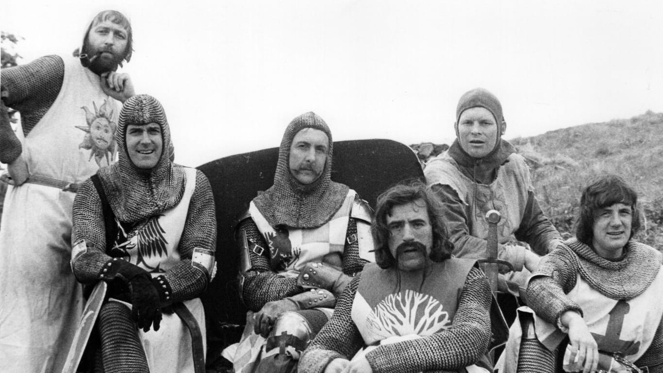 "Die Ritter der Kokosnuss" (v.l.) Graham Chapman, John Cleese, Eric Idle, Terry Jones, Terry Gilliam, Michael Palin.