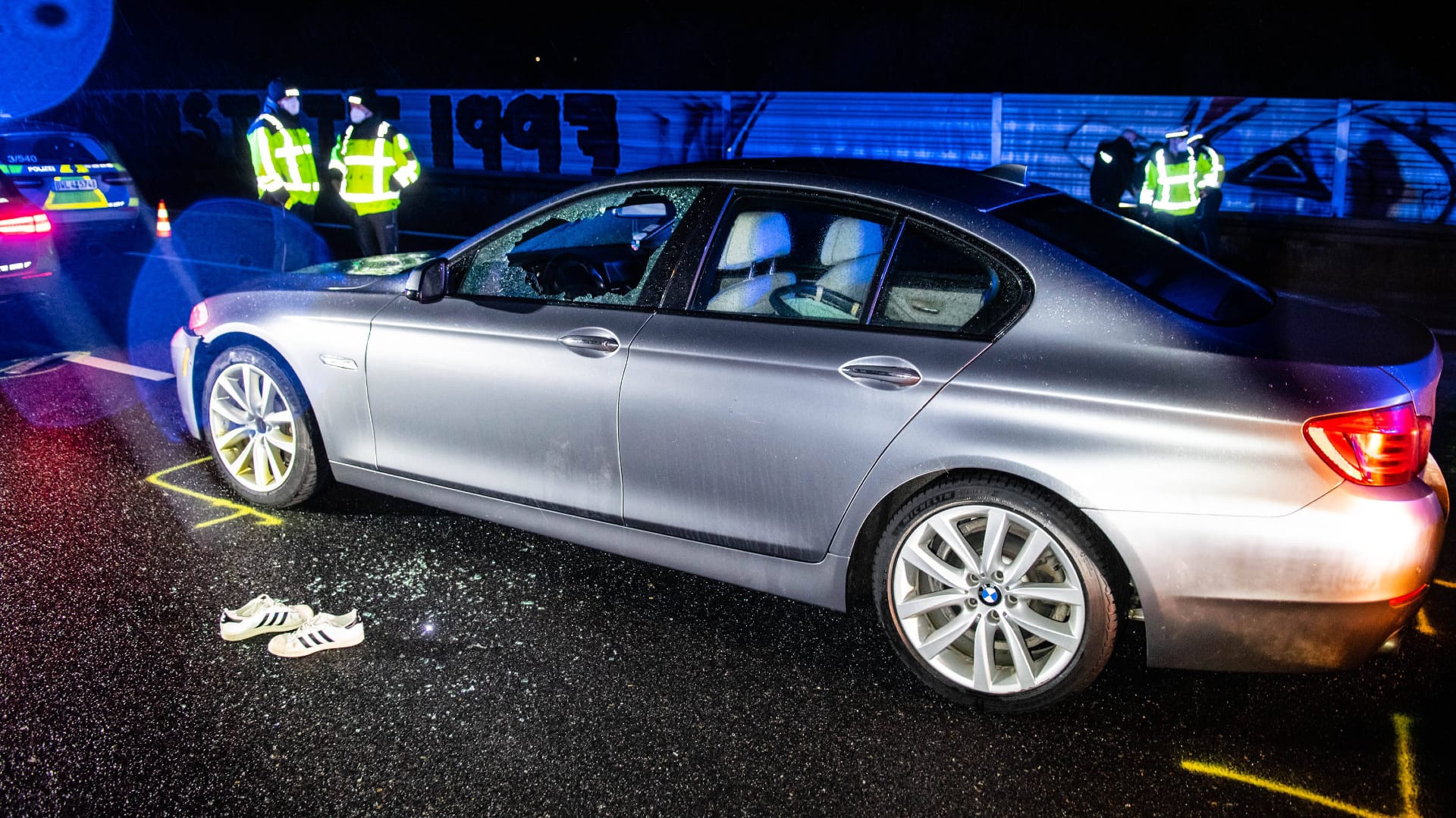 Der Wagen der Frau: Sie konnte erst bei Leonberg gestoppt werden.