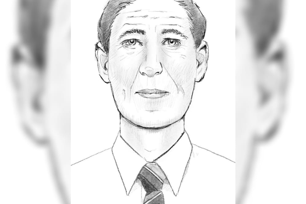 Unbekannter Toter von 1994: Das Gesicht des Toten wurde als Zeichnung rekonstruiert und Details zu seiner Krawatte und Schuhen veröffentlicht.