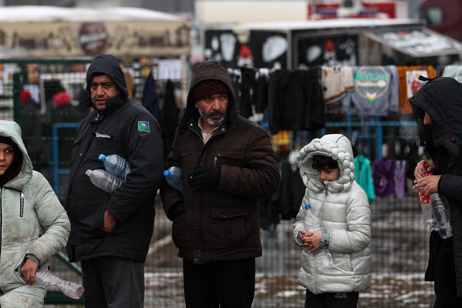 Migranten in der Grenzregion in Belarus: Viele Menschen hoffen in der EU auf ein besseres Leben.