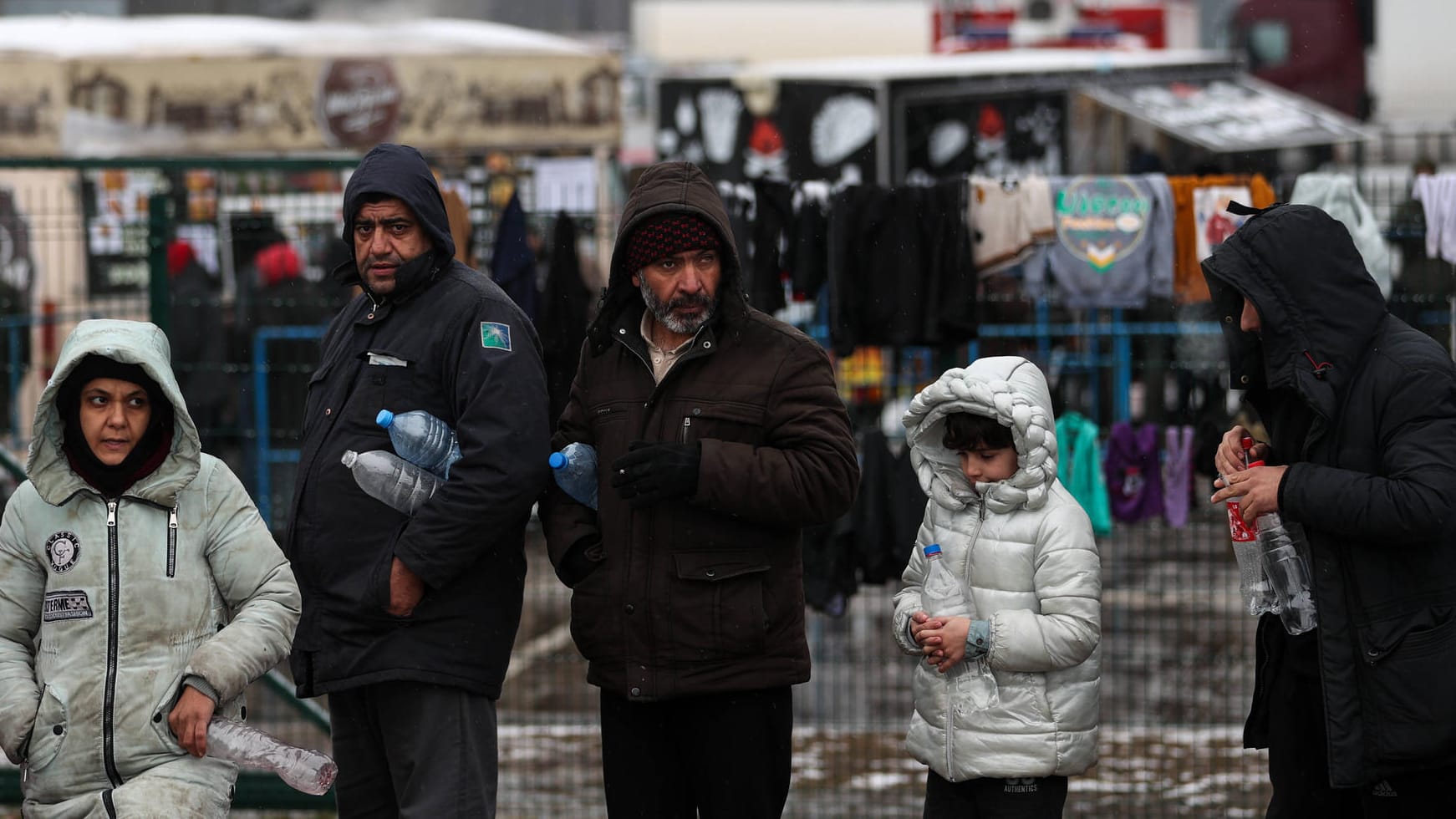 Migranten in der Grenzregion in Belarus: Viele Menschen hoffen in der EU auf ein besseres Leben.