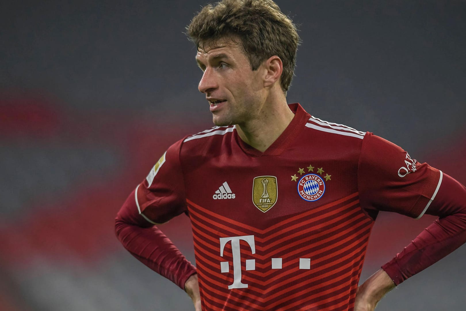 Thomas Müller, hier im Dezember 2021: Der Torjäger feierte im Jahr 2008 sein Profi-Debüt bei den Bayern.