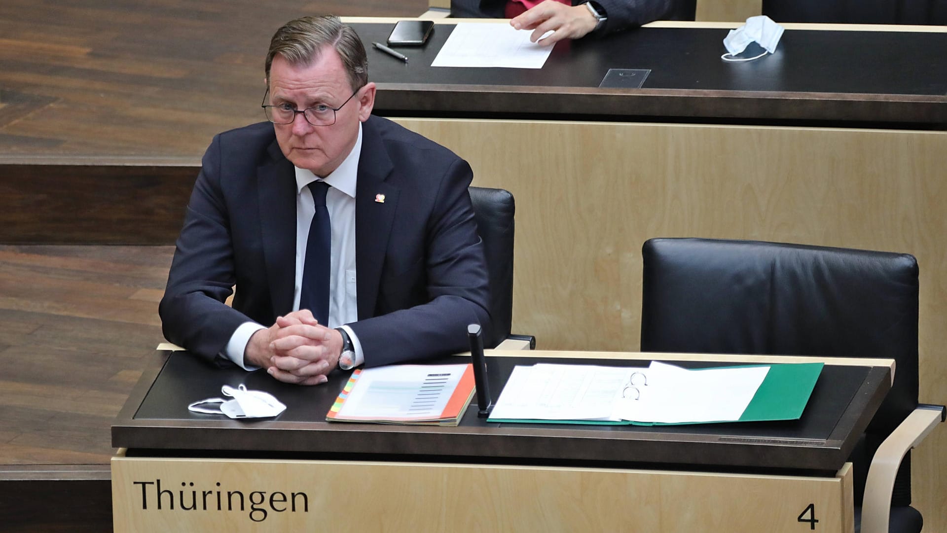 Bodo Ramelow (Die Linke): Der Ministerpräsident von Thüringen regiert seit 2020 in einer rot-rot-grünen Minderheitsregierung. Bodo Ramelow (Die Linke): Der Ministerpräsident von Thüringen regiert seit 2020 in einer rot-rot-grünen Minderheitsregierung.