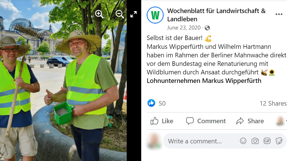 Kämpfen für die Bauern: Markus Wipperfürth und Wilhelm Hartmann sind in der Landwirtschaft bekannt, weil sie sich abseits der Strukturen von Verbänden für Positionen der Landwitrte stark machen.