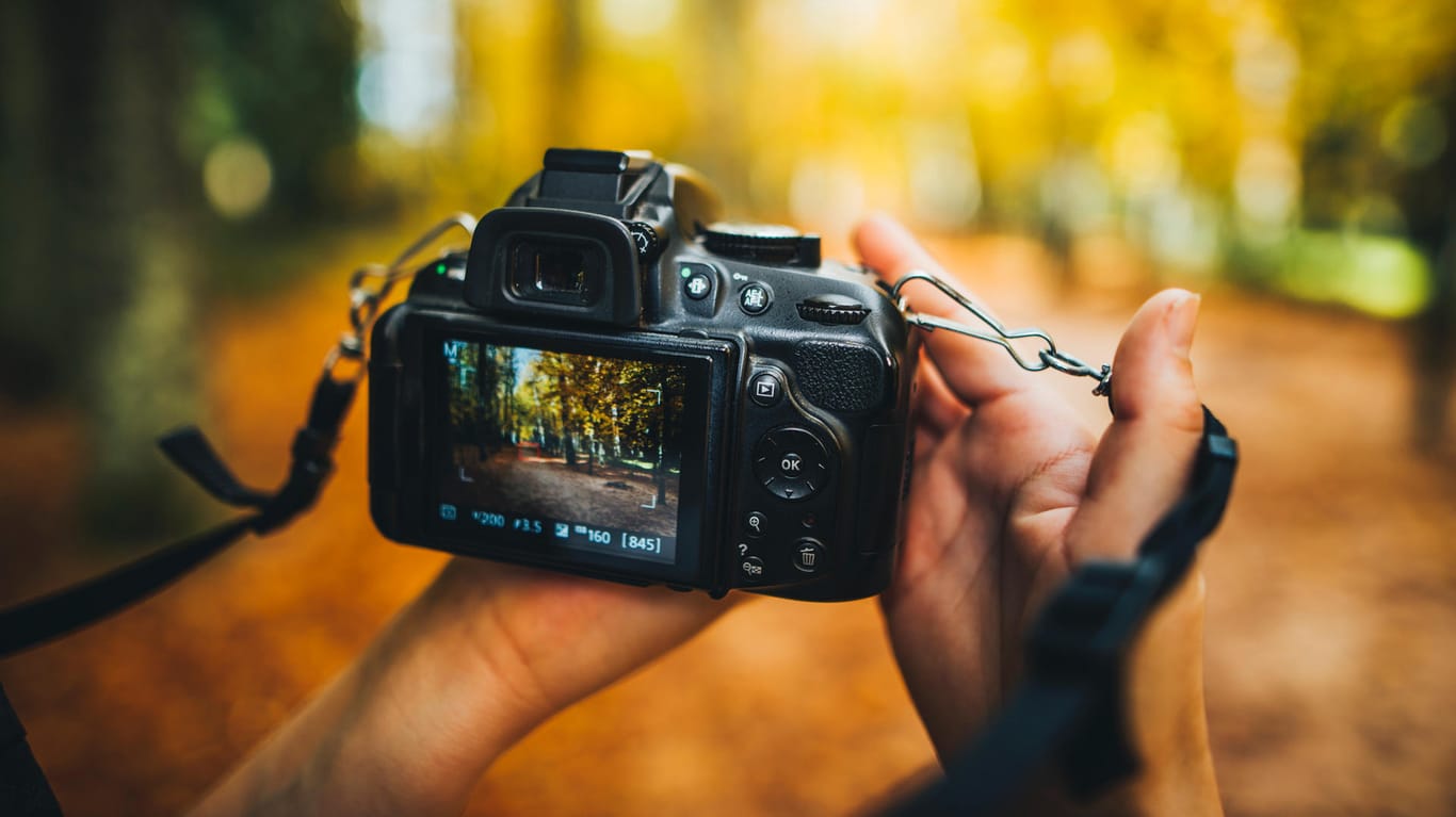 Digitalkamera mit Motiv (Symbolbild): Fotoequipment kann sehr teuer sein. Aber braucht es deswegen eine Kameraversicherung?