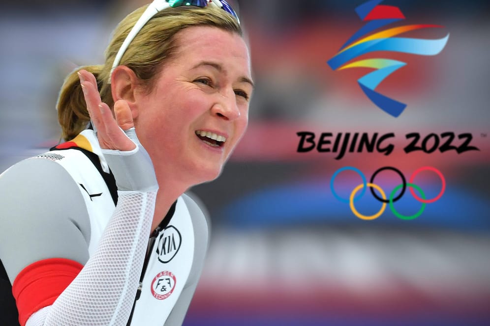 Claudia Pechstein: Die deutsche Eisschnelläuferin wird beim Einlaufen ins Olympiastadion gemeinsam mit Bobfahrer Francesco Friedrich die deutsche Fahne tragen.