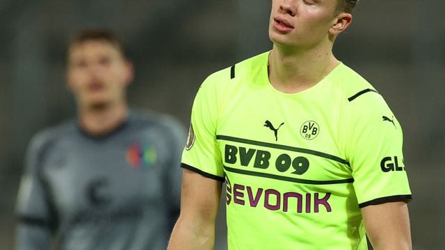 Der Dortmunder Erling Haaland hatte eine Muskelverletzung im Adduktorenbereich erlitten. Der Dortmunder Erling Haaland hatte eine Muskelverletzung im Adduktorenbereich erlitten.